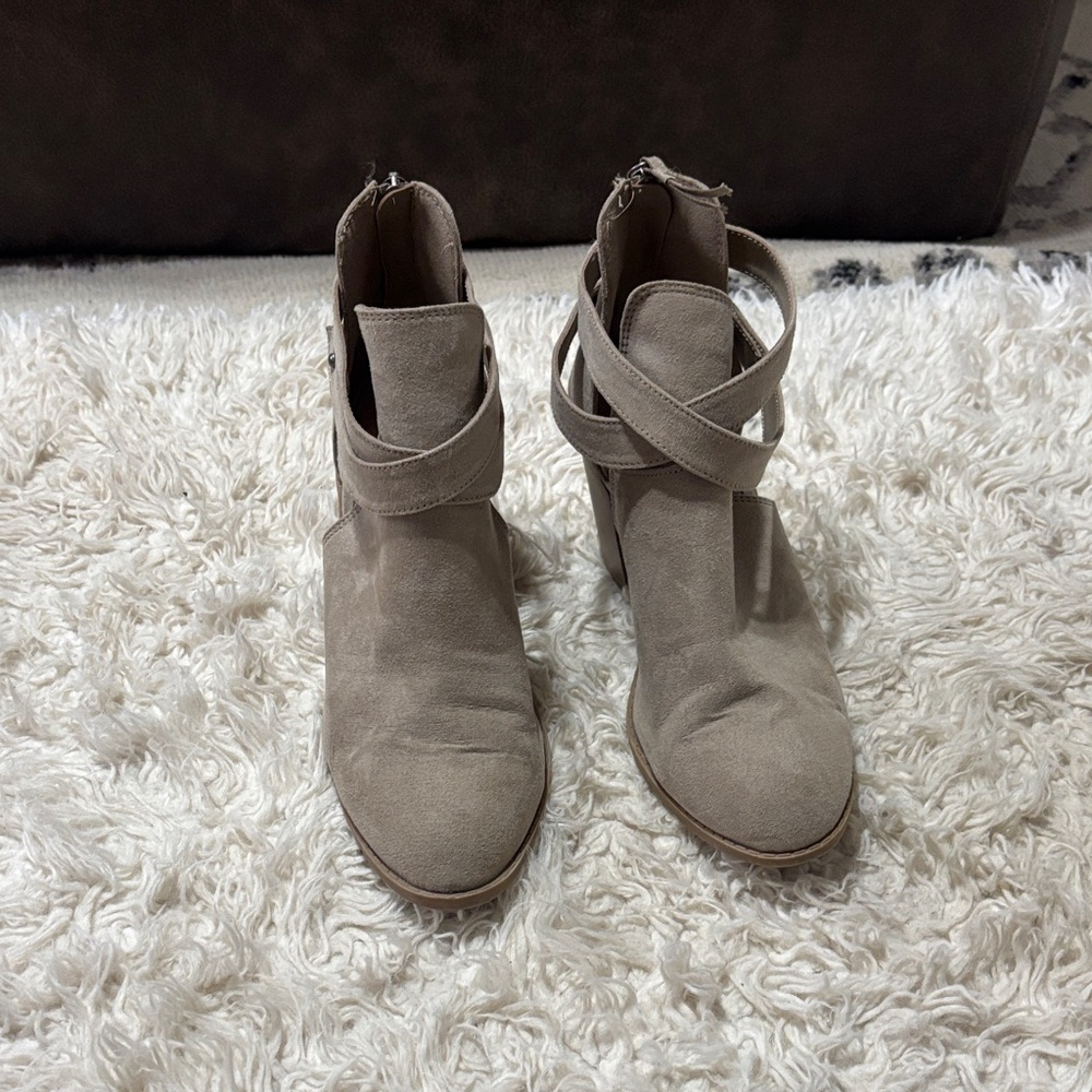 Maurices Taupe Ankle Booties